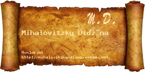 Mihalovitzky Diána névjegykártya